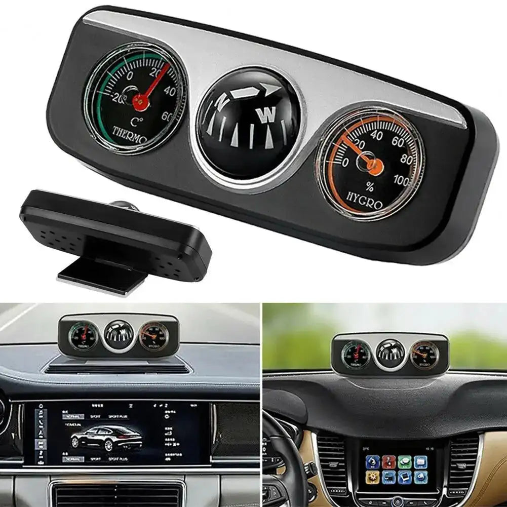 New Multi-functional Compass Dash Mount Navigation Direction Digital Auto Car Compass Thermometer Hygrometer for Boat Truck Auto - Lootquake