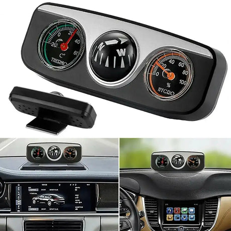 New Multi-functional Compass Dash Mount Navigation Direction Digital Auto Car Compass Thermometer Hygrometer for Boat Truck Auto - Lootquake