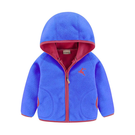 Mudkingdom Autumn Spring Girls Boys Hooded Fleece Jacket Windbreaker Zip up Reindeer Outerwear for Kids Clothes Children's Coat - Lootquake
