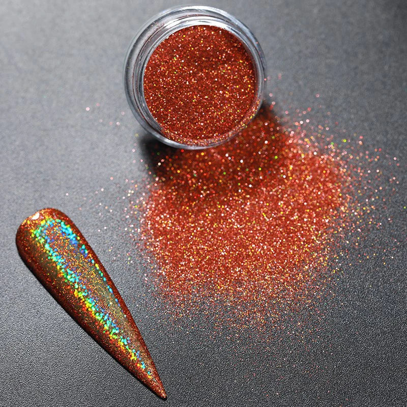 HOT Sale iridescent Powder on Nails iridescent Silver Glitter Chrome Nail Art Pigment Dust Shiny Gel Polish Flakes for Manicures