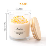 Bougie parfumée AIKUN 7,5 oz, faite à la main, à la pivoine dorée de qualité supérieure, pour une ambiance de spa et un parfum longue durée.