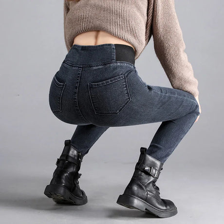 Jeans Oversize 26-38 Slim Denim Pants Women's High Waist Skinny Jean Vintage Wash Pencil Stretch Vaqueros Leggings Pantalones - Lootquake
