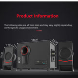 Système audio multimédia Bluetooth 2.1 Home Cinéma Surround Ordinateur Haut-parleur combiné actif en bois Câble AUX USB Post TV PC