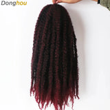 18" Marley Hair for Braids | Afro Kinky Ombre Braiding Hair | Kanekalon Extensions | 30 Strands/Pack