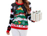 ASTANFY Ugly Christmas Sweaters for Women Sequin Christmas Sweater Christmas Tree Snowflake Graphic Holiday Pullover Green
