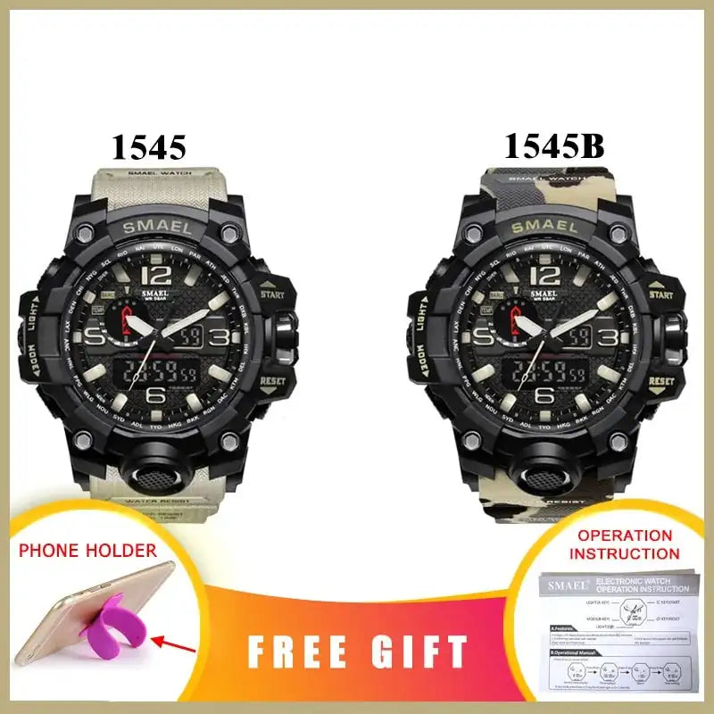 Relojes deportivos para hombre de la marca SMAEL con doble pantalla