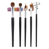 Juego de brochas profesionales para maquillaje de ojos, con cerdas naturales, para sombras de ojos, delineadores, crema para cejas, difuminado, contorno, sombreado y difuminado.