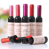 Rouge à lèvres liquide mat 6 couleurs, brillant à lèvres en forme de bouteille de vin rouge, brillant à lèvres imperméable longue durée, hydratant, teinte antiadhésive