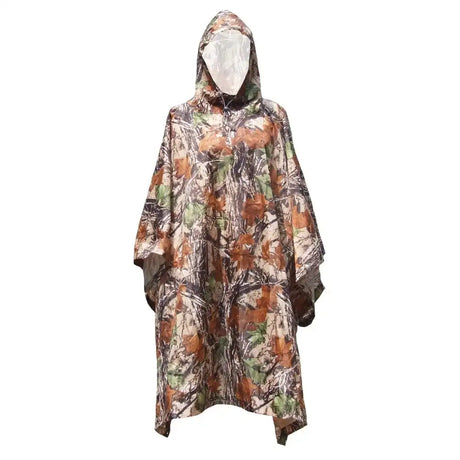 Multifunctional Lightweight Raincoat with Hood Hiking Cycling Rain Cover Poncho Rain Coat Men Women Outdoor Camping Tent Mat - Lootquake