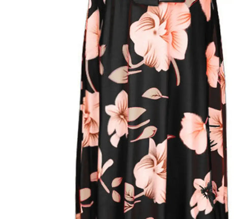 Chivry Maternity Dress Women Floral Print Short Sleeve V-neck Maxi Long Dress Pregnant Casual Clothes Summer Maternity Dress - Lootquake