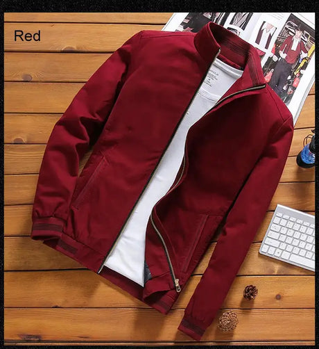 DIMUSI Spring Autumn Men's Bomber Jackets Casual Male Outwear Windbreaker Jacket Mens Zipper Baseball Uniform Coats Clothing - Lootquake