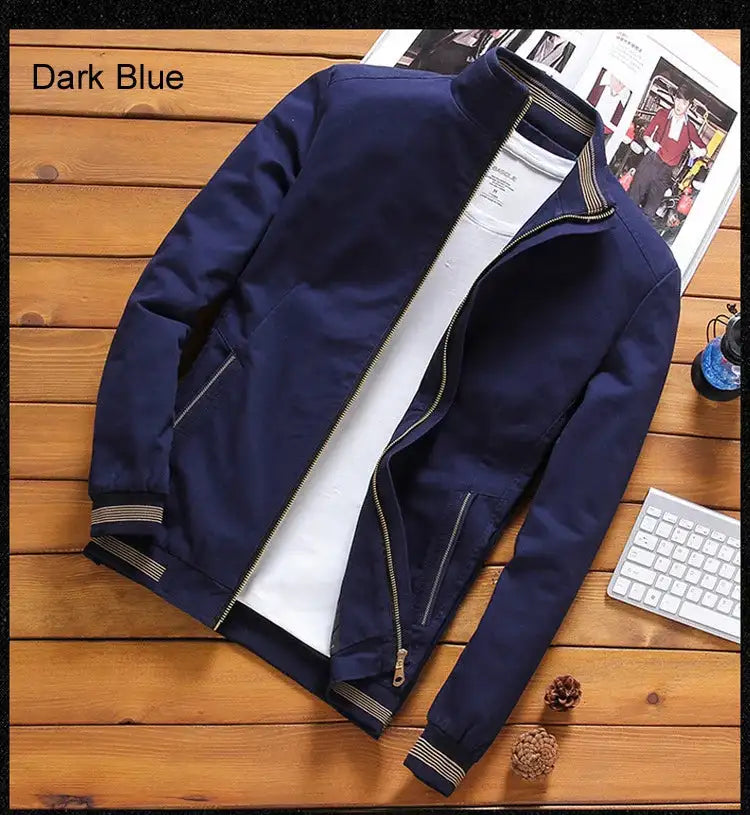 DIMUSI Spring Autumn Men's Bomber Jackets Casual Male Outwear Windbreaker Jacket Mens Zipper Baseball Uniform Coats Clothing - Lootquake