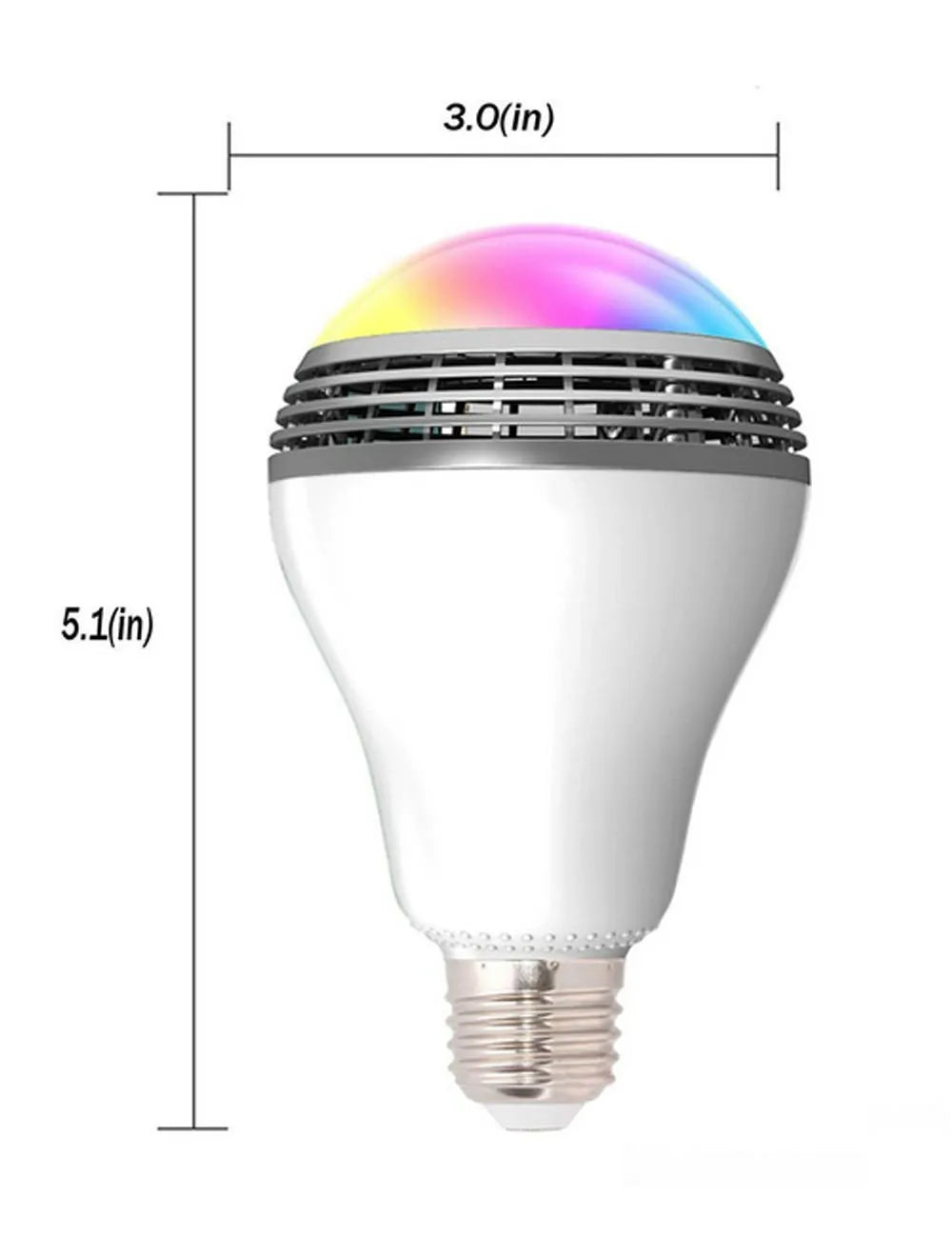 Nueva bombilla inalámbrica E27 con Bluetooth 4.0, altavoz inteligente RGB LED, lámpara de audio, compatible con todos los teléfonos, 110 V-220 V.