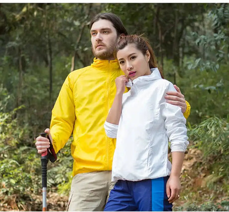 TRVLWEGO Outdoor Running Camping Hiking Bike Sport Jacket UV Proof Ultralight Waterproof Windbreaker Light Rain Proof Coat - Lootquake