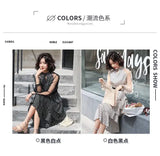 Transparent Long-Sleeved Chiffon Dress for Ladies, Polka Dot, Elegant Temperament, Fashion, New - Lootquake