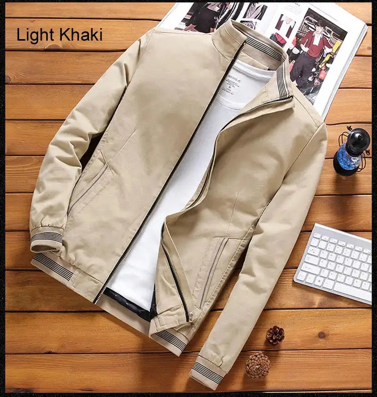 DIMUSI Spring Autumn Men's Bomber Jackets Casual Male Outwear Windbreaker Jacket Mens Zipper Baseball Uniform Coats Clothing - Lootquake