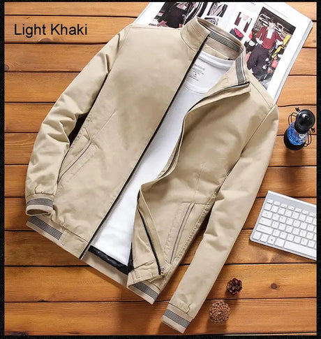DIMUSI Spring Autumn Men's Bomber Jackets Casual Male Outwear Windbreaker Jacket Mens Zipper Baseball Uniform Coats Clothing - Lootquake
