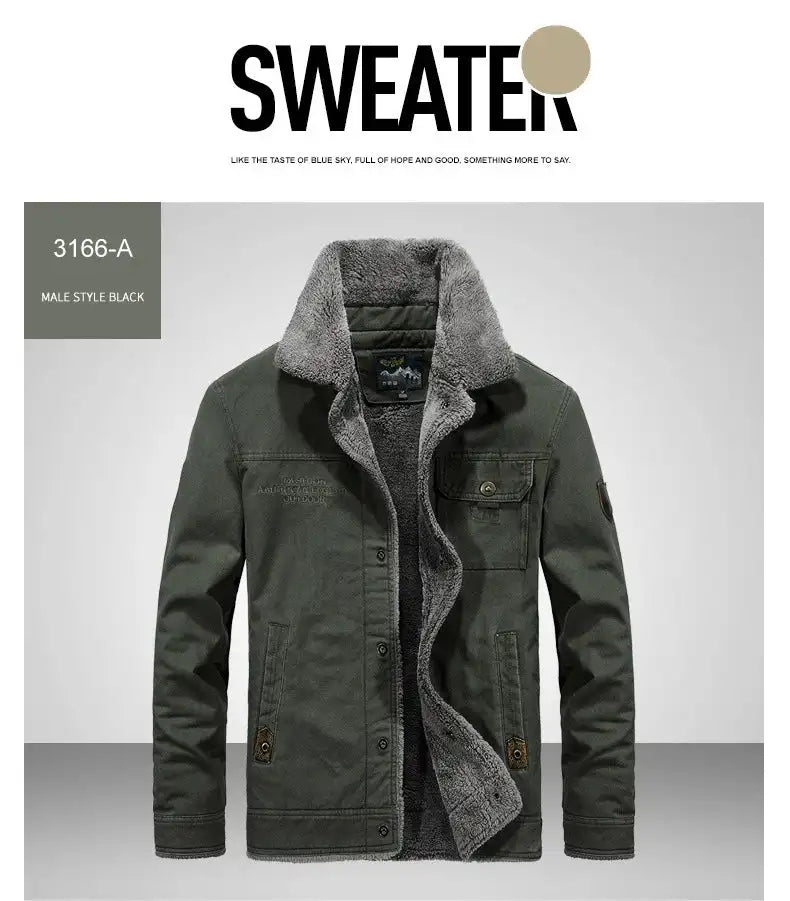 Windbreaker Winter Jacket Men Thick Wool Liner Warm Jackets Male Outdoor Military Mens Coats Chaqueta Hombre Plus Size M-6XL - Lootquake