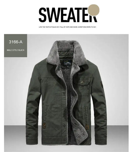 Windbreaker Winter Jacket Men Thick Wool Liner Warm Jackets Male Outdoor Military Mens Coats Chaqueta Hombre Plus Size M-6XL - Lootquake