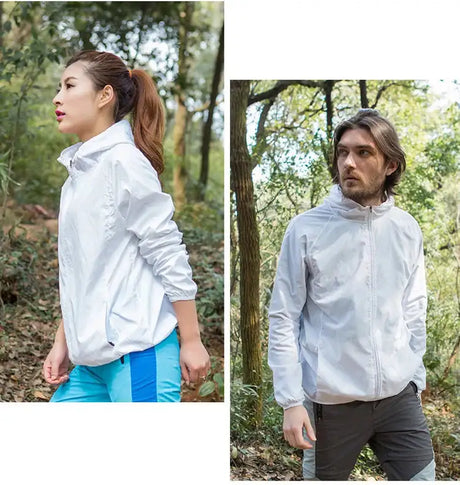 TRVLWEGO Outdoor Running Camping Hiking Bike Sport Jacket UV Proof Ultralight Waterproof Windbreaker Light Rain Proof Coat - Lootquake