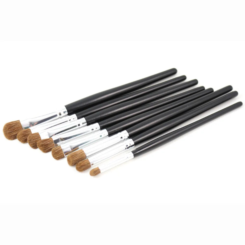 Juego de brochas profesionales para maquillaje de ojos, con cerdas naturales, para sombras de ojos, delineadores, crema para cejas, difuminado, contorno, sombreado y difuminado.