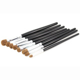 Juego de brochas profesionales para maquillaje de ojos, con cerdas naturales, para sombras de ojos, delineadores, crema para cejas, difuminado, contorno, sombreado y difuminado.