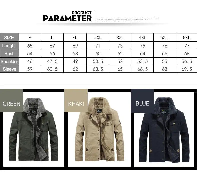 Windbreaker Winter Jacket Men Thick Wool Liner Warm Jackets Male Outdoor Military Mens Coats Chaqueta Hombre Plus Size M-6XL - Lootquake