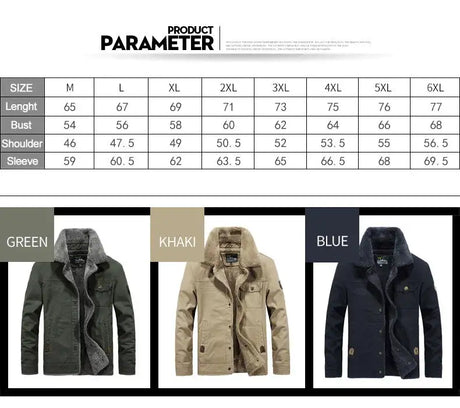 Windbreaker Winter Jacket Men Thick Wool Liner Warm Jackets Male Outdoor Military Mens Coats Chaqueta Hombre Plus Size M-6XL - Lootquake