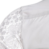 Mens Flower Patchwork Embroidery Lace Shirt 2019 Fashion Transparent Sexy Dress Shirts Mens See Trough Club Party Event Chemise - Lootquake