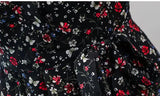Women's Chiffon Stitching Lace Dress, Lady's Elegant Temperament Long Dress, Shirt Collar, Long Sleeve, Print Dresses, New - Lootquake