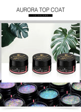 5ml Aurora Nail Gel Top Coat 12 Colors Clear UV Gel Sparkling Nail Polish Art Design Glitter Hybrid Gel Varnish