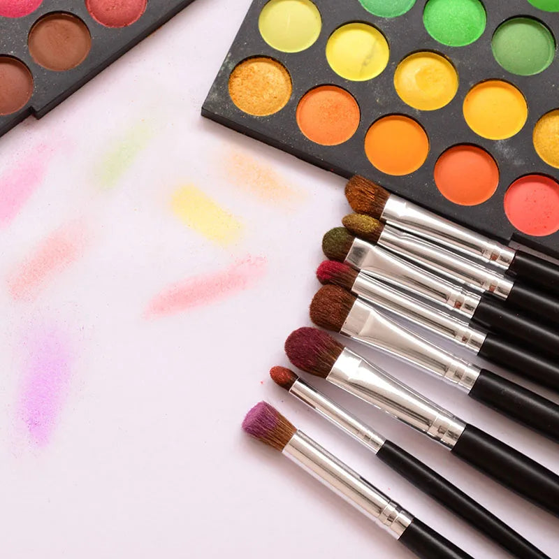 Juego de brochas profesionales para maquillaje de ojos, con cerdas naturales, para sombras de ojos, delineadores, crema para cejas, difuminado, contorno, sombreado y difuminado.