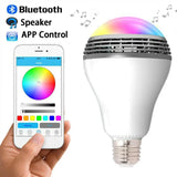 Nueva bombilla inalámbrica E27 con Bluetooth 4.0, altavoz inteligente RGB LED, lámpara de audio, compatible con todos los teléfonos, 110 V-220 V.