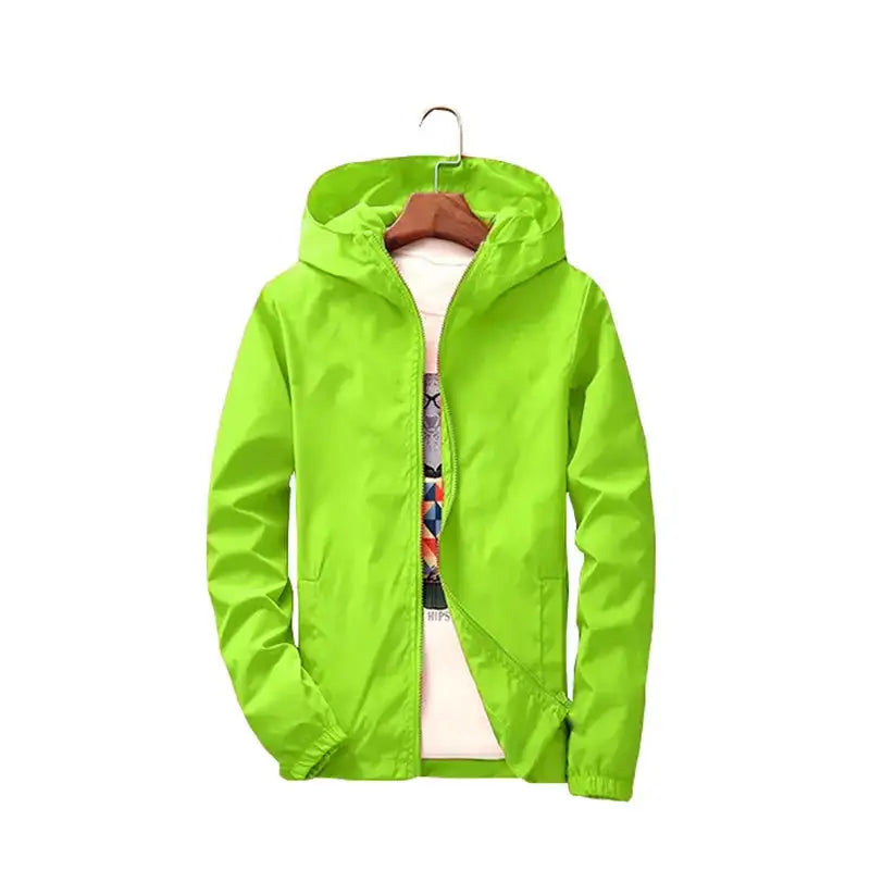 Chaqueta cortavientos informal con capucha para mujer, ropa de abrigo para primavera y otoño, protección solar, talla familiar 7XL A8, 2024