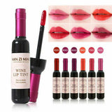 Rouge à lèvres liquide mat 6 couleurs, brillant à lèvres en forme de bouteille de vin rouge, brillant à lèvres imperméable longue durée, hydratant, teinte antiadhésive