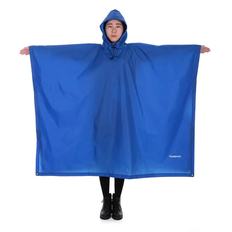 Multifunctional Lightweight Raincoat with Hood Hiking Cycling Rain Cover Poncho Rain Coat Men Women Outdoor Camping Tent Mat - Lootquake