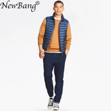 NewBang Men Sleeveless Warm Vest Ultra Light Down Vest Man Winter Solid Sleeveless Jacket Men's Lightweight Waterproof Vests - Lootquake