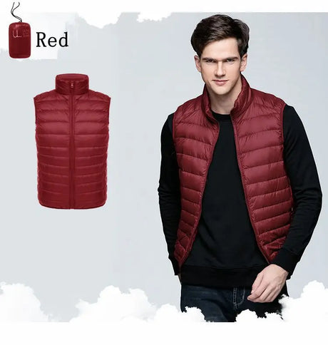 NewBang Men Sleeveless Warm Vest Ultra Light Down Vest Man Winter Solid Sleeveless Jacket Men's Lightweight Waterproof Vests - Lootquake