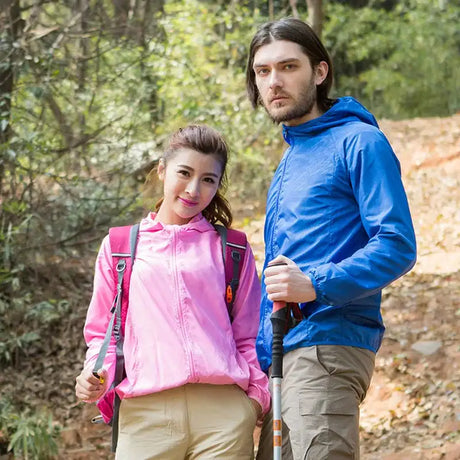 TRVLWEGO Outdoor Running Camping Hiking Bike Sport Jacket UV Proof Ultralight Waterproof Windbreaker Light Rain Proof Coat - Lootquake