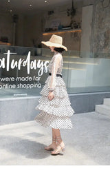 Transparent Long-Sleeved Chiffon Dress for Ladies, Polka Dot, Elegant Temperament, Fashion, New - Lootquake