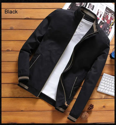 DIMUSI Spring Autumn Men's Bomber Jackets Casual Male Outwear Windbreaker Jacket Mens Zipper Baseball Uniform Coats Clothing - Lootquake