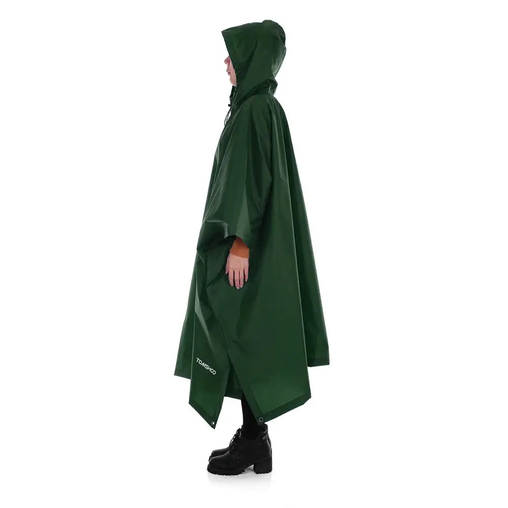 Impermeable ligero y multifuncional con capucha para senderismo, ciclismo, poncho impermeable para hombre y mujer, para exteriores, camping, tienda de campaña