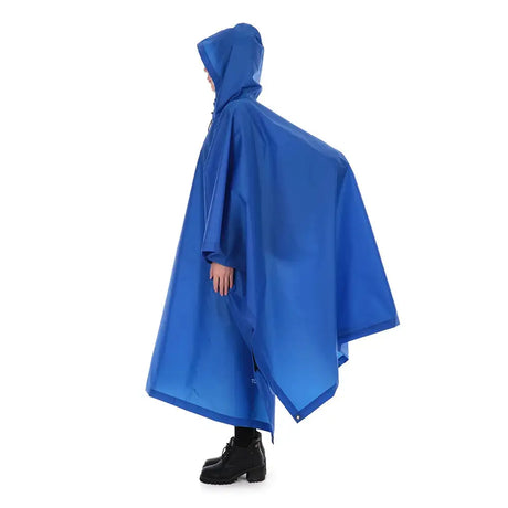 Multifunctional Lightweight Raincoat with Hood Hiking Cycling Rain Cover Poncho Rain Coat Men Women Outdoor Camping Tent Mat - Lootquake