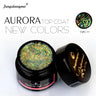 5ml Aurora Nail Gel Top Coat 12 Colors Clear UV Gel Sparkling Nail Polish Art Design Glitter Hybrid Gel Varnish