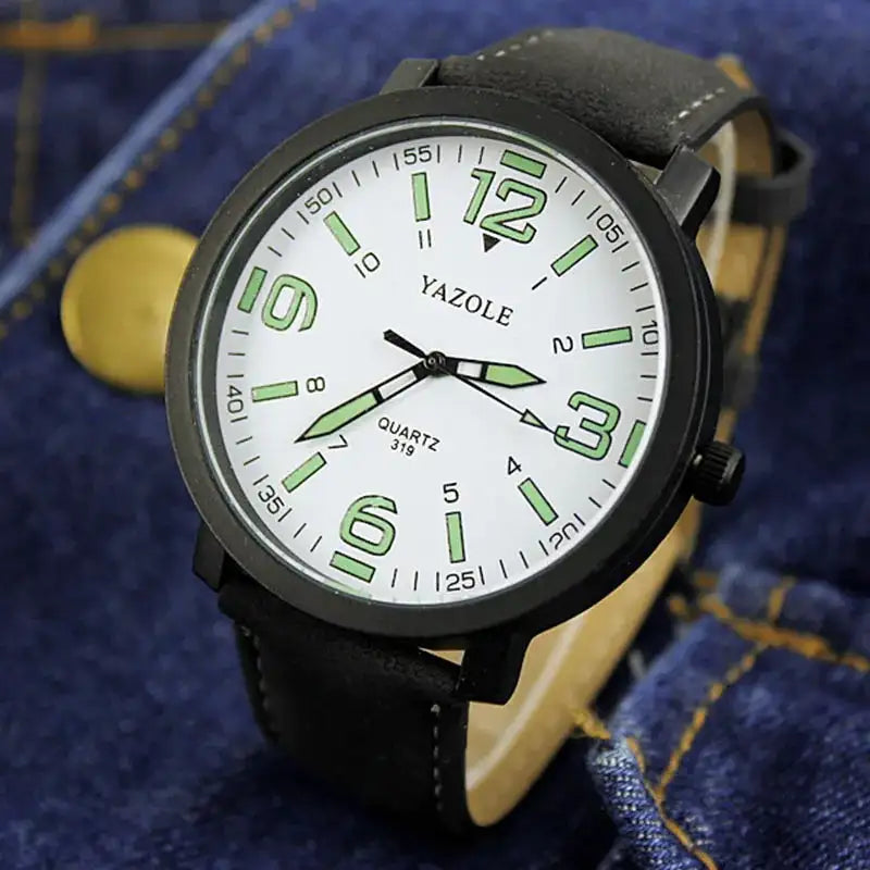 Watch Men YAZOLE Brand Luxury Fashion Sports Watches Luminous Male Clock Quartz Watch Hour Montre Drop Ships relogio masculino - Lootquake