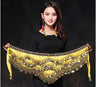 1PC New Style Belly Dance Belt Newest Multi-color Glass Silk Velvet Dancing Belt Scarf Crystal BellyDance Waist Chain Hip Scarf