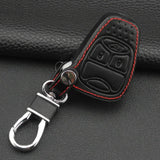 jingyuqin Leather Case Remote Car Key Cover 3/4 Button for Dodge JCUV Jeep Compass Grand Cherokee Patriot Pacifica Chrysler 300C - Lootquake