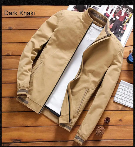 DIMUSI Spring Autumn Men's Bomber Jackets Casual Male Outwear Windbreaker Jacket Mens Zipper Baseball Uniform Coats Clothing - Lootquake