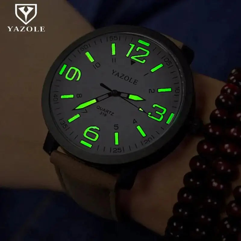 Watch Men YAZOLE Brand Luxury Fashion Sports Watches Luminous Male Clock Quartz Watch Hour Montre Drop Ships relogio masculino - Lootquake