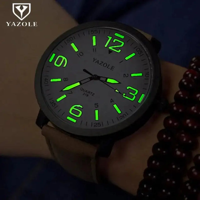 Watch Men YAZOLE Brand Luxury Fashion Sports Watches Luminous Male Clock Quartz Watch Hour Montre Drop Ships relogio masculino - Lootquake